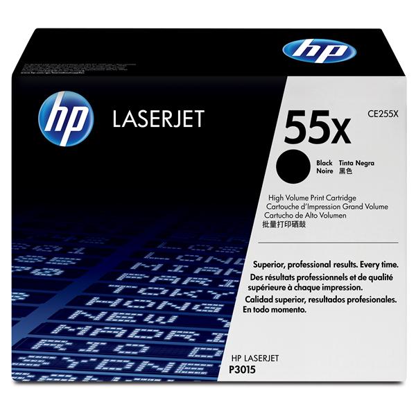 HP 55X - Alta resa - nero - originale - LaserJet - cartuccia toner (CE255X) - per LaserJet Enterprise MFP M525, P3015; LaserJet Enterprise Flow MFP M525