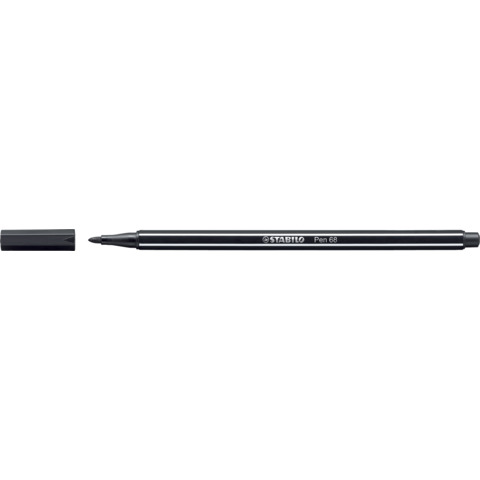 STABILO Pen 68 - Penna punta in fibra - nero - inchiostro base acqua - 1 mm - medio