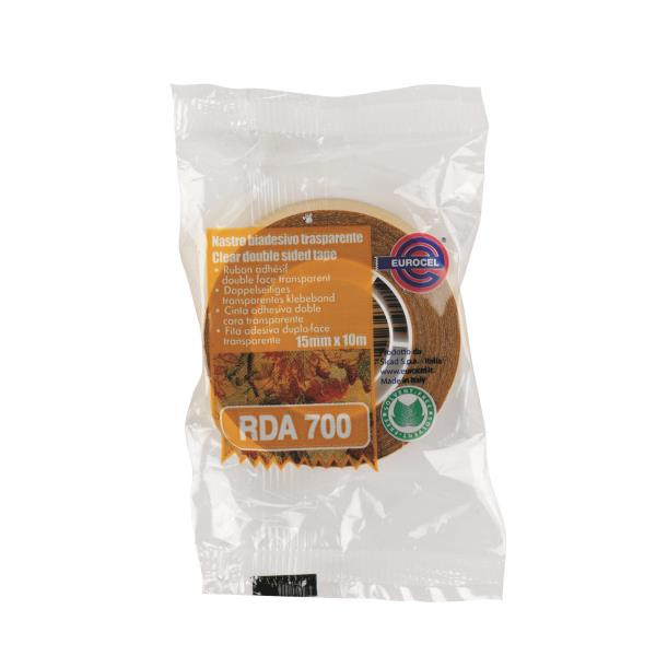 Eurocel RDA 700 - Nastro biadesivo - 15 mm x 10 m - polipropilene orientato biassialmente - trasparente