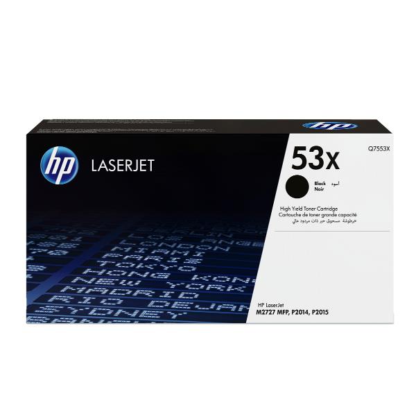 HP 53X - Alta resa - nero - originale - LaserJet - cartuccia toner (Q7553X) - per LaserJet M2727nf MFP, M2727nfs MFP, P2014, P2014n, P2015, P2015d, P2015dn, P2015n, P2015x