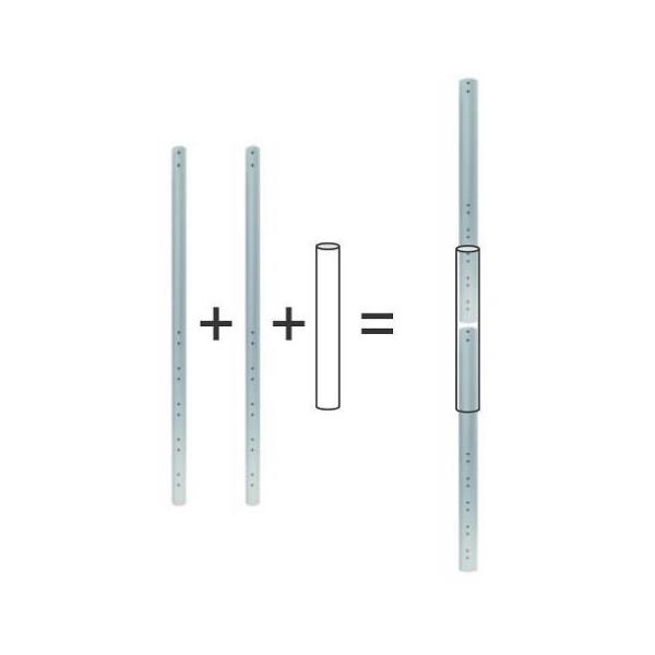 Neomounts FPMA-CPCONNECT - Componente di montaggio (connettore asta) - per display LCD - argento