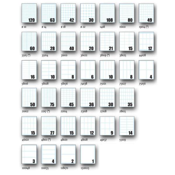 Tico Export - Carta - autoadesivo permanente - bianco - 118 x 70 mm 20 etichette (10 foglio(i) x 2) etichette