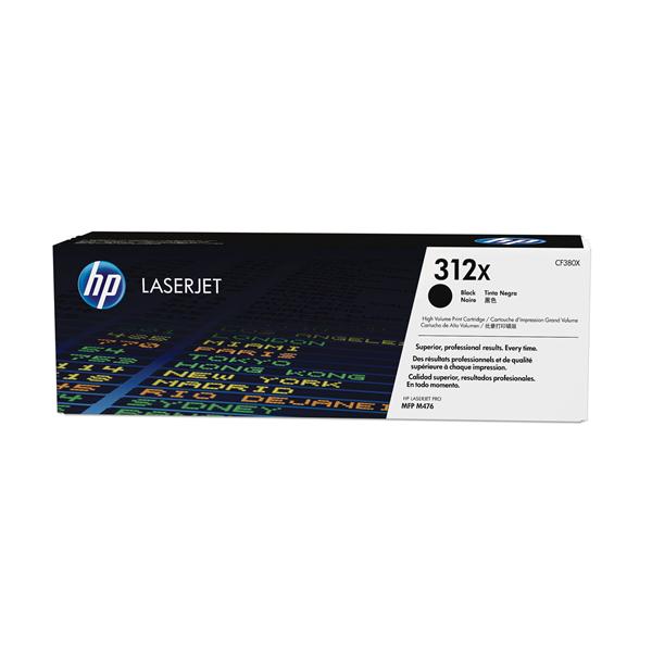 HP 312X - Alta resa - nero - originale - LaserJet - cartuccia toner (CF380X) - per Color LaserJet Pro MFP M476dn, MFP M476dw, MFP M476nw