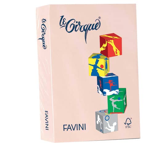 FAVINI HOME-OFFICE BASIC Le Cirque - Salmone - A4 (210 x 297 mm) - 80 g/m² - 500 fogli carta comune