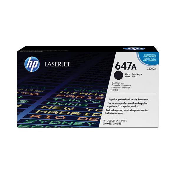 HP 647A - Nero - originale - LaserJet - cartuccia toner (CE260A) - per Color LaserJet Enterprise CM4540, CP4025, CP4525