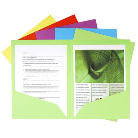 Exacompta Nature Future - Cartelletta tascabile - per A4 - capacità 60 fogli - colori assortiti (pacchetto di 25)