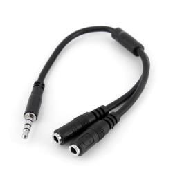 StarTech.com 4 Position to 2x 3 Position 3.5mm Headset Splitter Adapter - Ripartitore cuffia - mini-jack a 4 poli maschio a mini-jack femmina - 20 cm - nero - per P/N: DK30A2DH, DK30CHDDPPD, DK30CHDPPDUE, MST30C2HDPPD, USB3SMDOCK4K, USB3VDOCKD