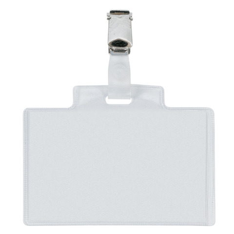 SEI PASS 3 E C.R. - Badge per il nome - per 60 x 95 mm - clip - trasparente (pacchetto di 100)