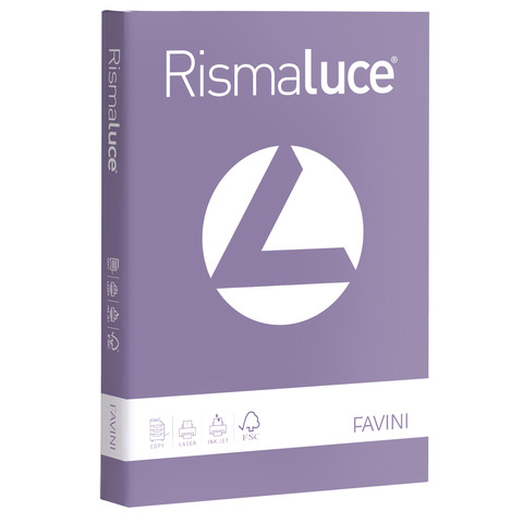 FAVINI RismaLuce - Viola - A4 (210 x 297 mm) - 200 g/m² - 125 fogli carta multiuso