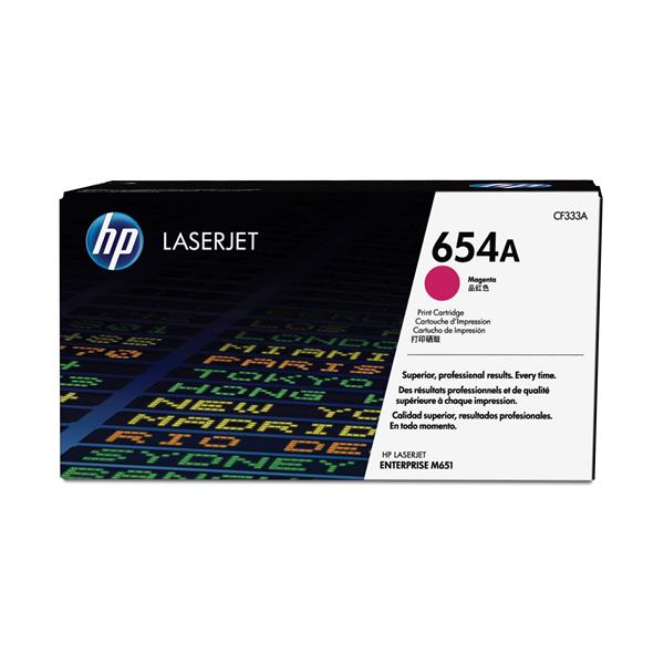 HP 654A - Magenta - originale - LaserJet - cartuccia toner (CF333A) - per Color LaserJet Enterprise M651dn, M651n, M651xh; Color LaserJet Managed M651dnm, M651xhm