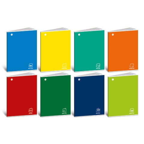 Blasetti Colorface - Taccuino - A4 - 19 fogli / 38 pagine - quadretti - disponibile in colori assortiti