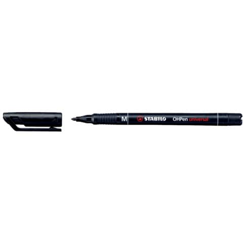 STABILO OHPen universal - Penna a punta sottile - permanente - per lucidi - nero - 1 mm - medio