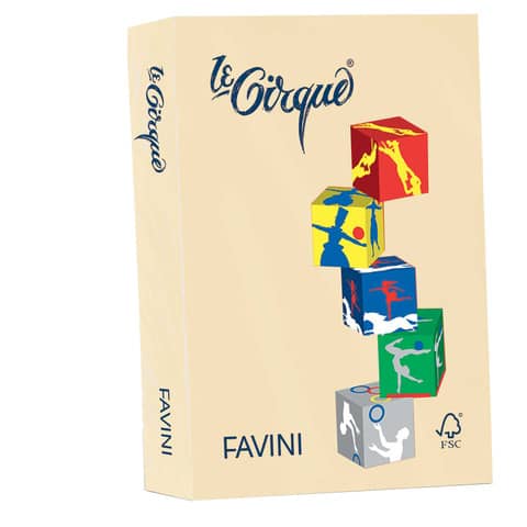FAVINI HOME-OFFICE BASIC Le Cirque - Camoscio - A4 (210 x 297 mm) - 80 g/m² - 500 fogli carta comune