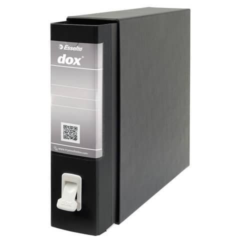 Rexel Dox Box 2 - Cartellina con meccanismo a leva - larghezza dorsale 80 mm - per A4, A4 Plus - nero