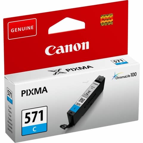 Canon CLI-571C XL - 11 ml - Alta resa - ciano - originale - serbatoio inchiostro - per PIXMA TS5051, TS5053, TS5055, TS6050, TS6051, TS6052, TS8051, TS8052, TS9050, TS9055
