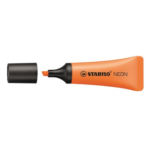 STABILO NEON - Evidenziatore - arancione fluorescente - inchiostro base acqua - 2-5 mm
