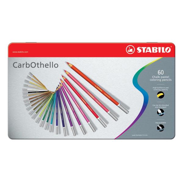 STABILO CarbOthello - Pastello colorato - colori assortiti - 4.4 mm (pacchetto di 60)