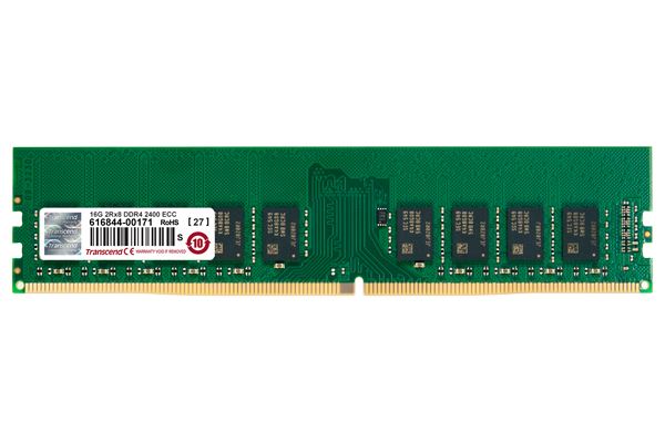 Transcend - DDR4 - modulo - 4 GB - DIMM 288-PIN - 2400 MHz / PC4-19200 - CL17 - 1.2 V - senza buffer - ECC