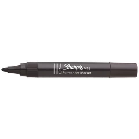 Sharpie M15 - Marcatore - permanente - nero - inchiostro base acqua - 2 mm (pacchetto di 12)