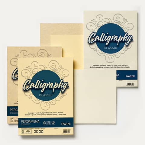 FAVINI HOME-OFFICE PRESTIGE Calligraphy - Pergamena - nocciola …