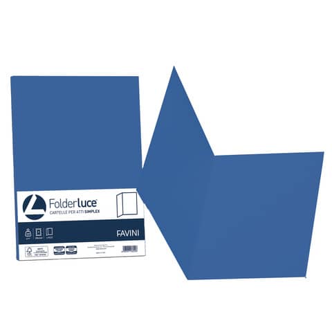 FAVINI HOME-OFFICE PROFESSIONAL luce - Cartella semplice - per 250 x 340 mm - blu di prussia (pacchetto di 50)