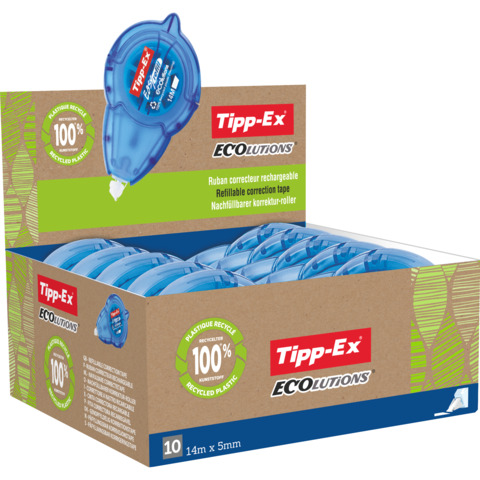 Tipp-Ex Easy Refill ecolutions - Roller correttivo - 5 mm x 14 m - poliestere (pacchetto di 10)