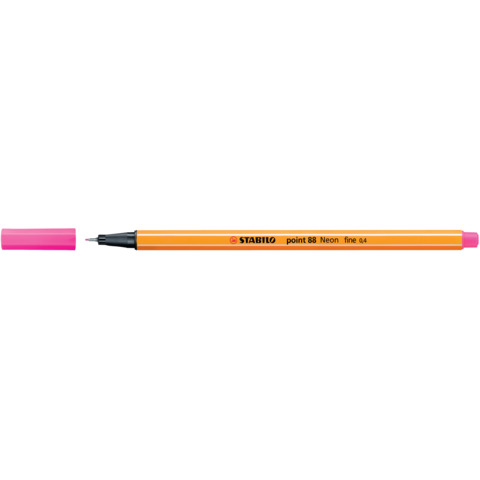 STABILO point 88 - Penna a punta sottile - rosa neon - 0.4 mm - fine