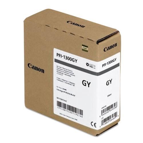 Canon PFI-1300 GY - 330 ml - grigio - originale - serbatoio inchiostro - per imagePROGRAF PRO-2000, PRO-2100, PRO-4000, PRO-4100, PRO-6000, PRO-6100