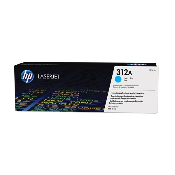 HP 312A - Ciano - originale - LaserJet - cartuccia toner (CF381A) - per Color LaserJet Pro MFP M476dn, MFP M476dw, MFP M476nw