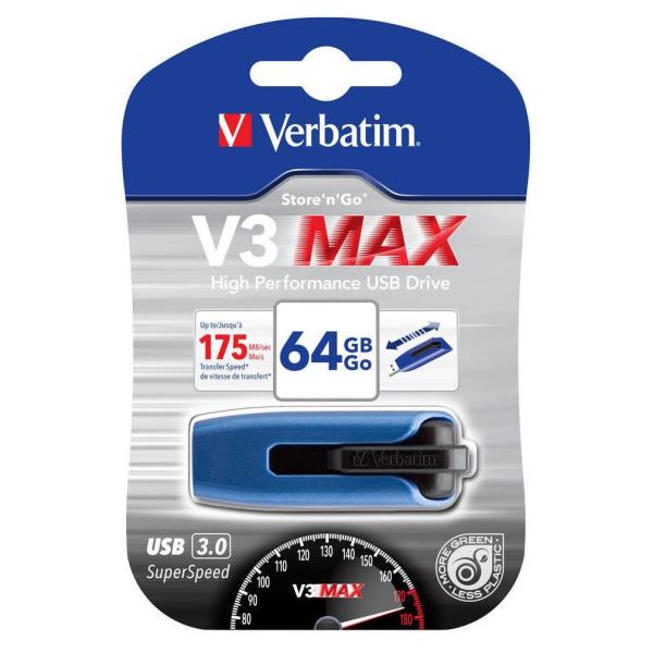 Verbatim Store 'n' Go V3 MAX - Chiavetta USB - 64 GB - USB 3.0