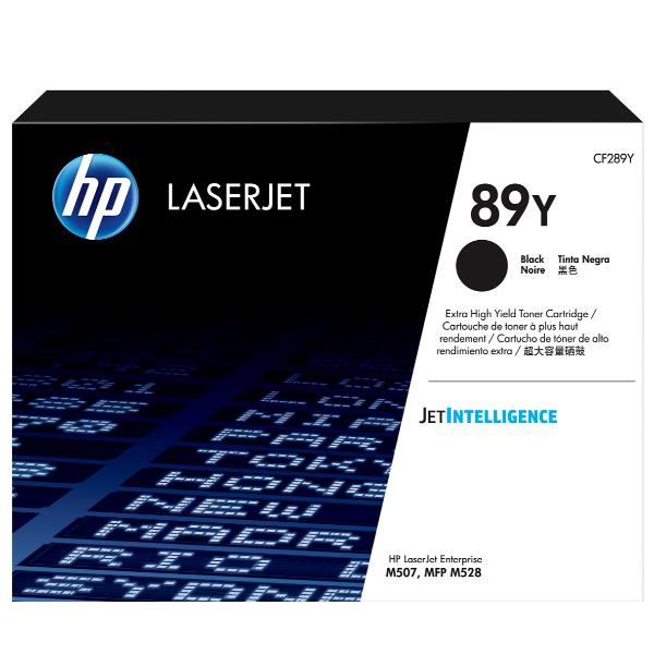 HP 89Y - Alta capienza - nero - originale - LaserJet - cartuccia toner (CF289Y) - per LaserJet Enterprise M507, MFP M528; LaserJet Enterprise Flow MFP M528