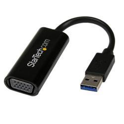 StarTech.com Adattatore scheda video esterna multimonitor USB 3.0 slim a VGA - 1920x1200/1080p - Adattatore video - Compatibile TAA - USB Tipo A maschio a HD-15 (VGA) femmina - 19 cm - nero - per P/N: MXT101MM