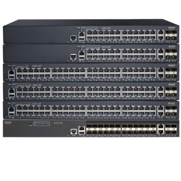 Ruckus ICX 7150-48P - Switch - L3 - gestito - 48 x 10/100/1000 (PoE+) + 2 x 10/100/1000 (uplink) + 4 x 1 Gigabit / 10 Gigabit SFP+ (uplink) - da anteriore e laterale a posteriore - montabile su rack - PoE+ (370 W) - con 3 anni Assistenza a Distanza Diretta Brocade Essential