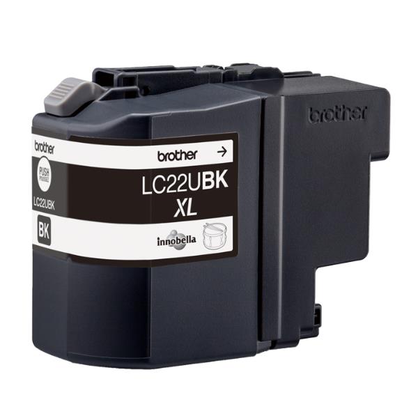 Brother LC22UBK - XL - nero - originale - cartuccia d'inchiostro - per Brother DCP-J785DW, DCP-J785DWXL, MFC-J985DW; INKvestment Work Smart MFC-J985DW