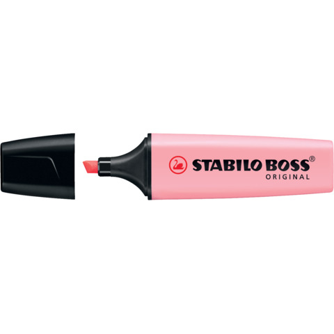 STABILO BOSS ORIGINAL - Evidenziatore - rosa intenso pastello - inchiostro base acqua - 2-5 mm