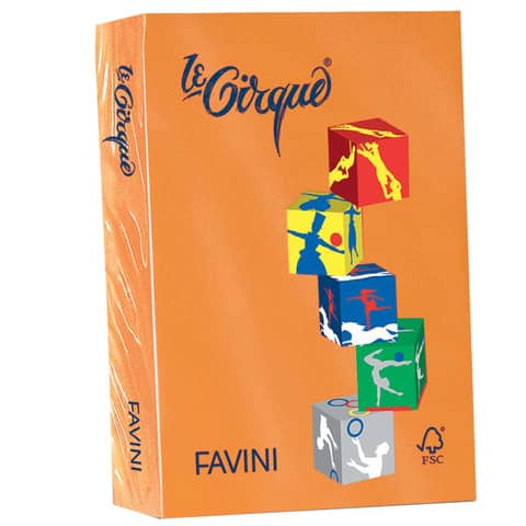 FAVINI HOME-OFFICE BASIC Le Cirque - Arancione tropici - A4 (210 x 297 mm) - 80 g/m² - 500 fogli carta comune
