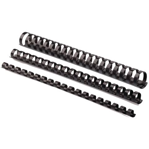 Fellowes Plastic Comb - 22 mm - 21 anelli - A4 (210 x 297 mm) - nero - 50 pezzi pettine per la rilegatura in plastica - per Fellowes Galaxy 500, Orion 500, Pulsar+ 300, Quasar+ 500, Star+ 150, Starlet 2+
