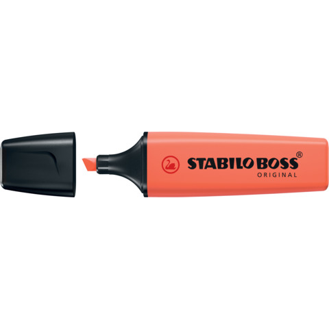 STABILO BOSS ORIGINAL Pastel - Evidenziatore - rosso corallo tenue - inchiostro base acqua - 2-5 mm