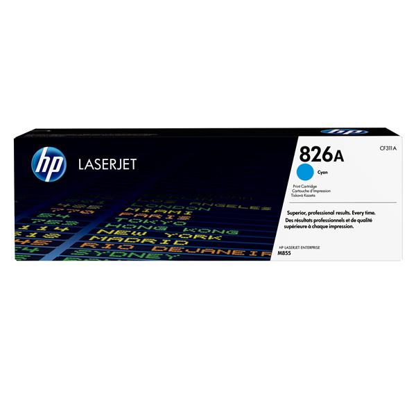 HP 826A - Ciano - originale - LaserJet - cartuccia toner (CF311A) - per Color LaserJet Enterprise M855dn, M855x+, M855x+ NFC/Wireless direct, M855xh
