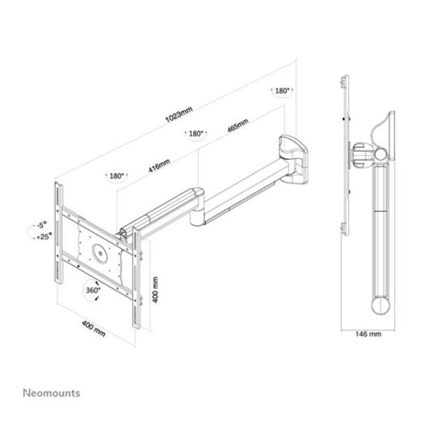 Neomounts FPMA-HAW050 - Staffa - per display LCD …