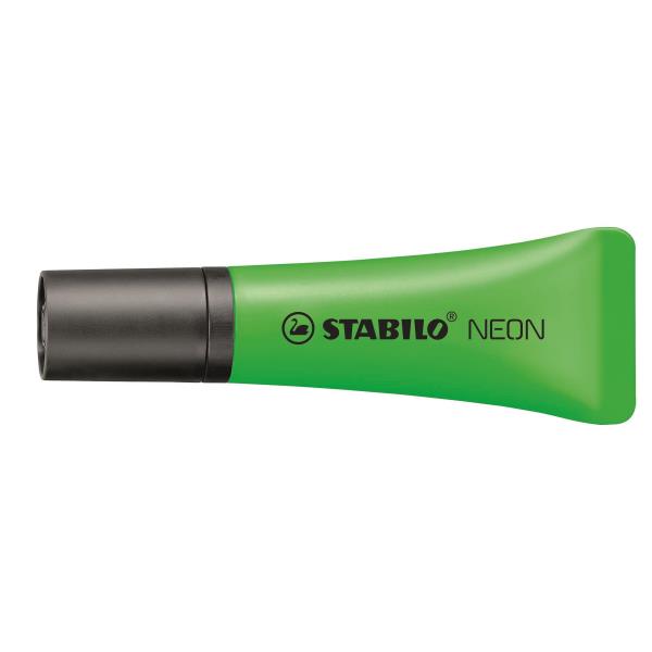 STABILO NEON - Evidenziatore - verde fluorescente - inchiostro base acqua - 2-5 mm