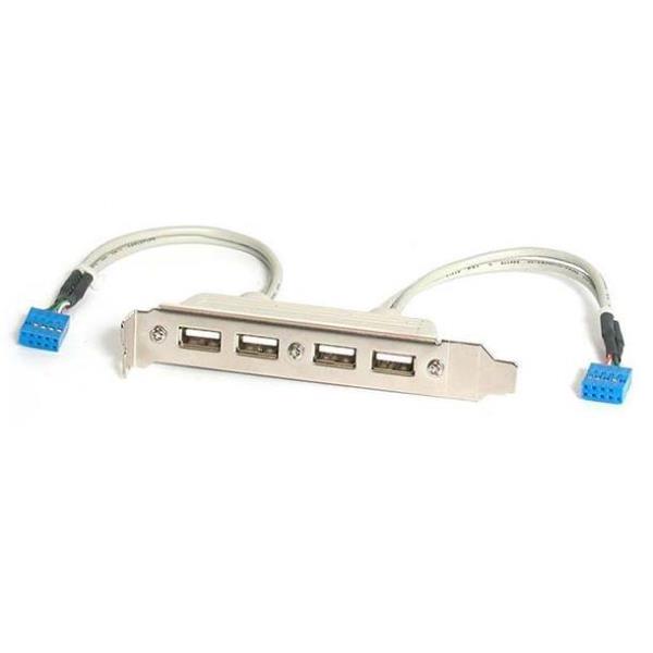 StarTech.com Adattatore piastra slot USB A femmina 4 porte - Pannello USB - USB (F) a IDC a 9 pin (F)