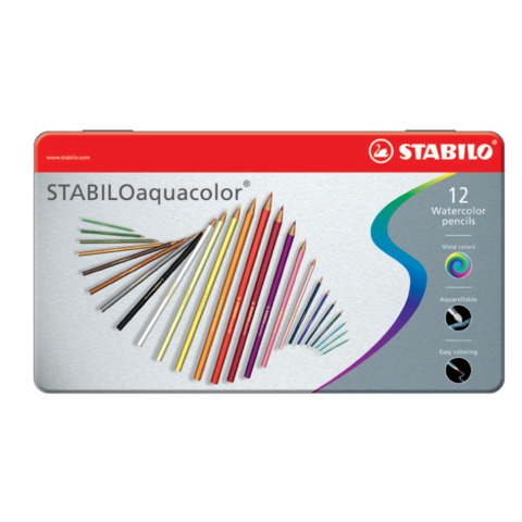 STABILO aquacolor - Pastello colorato - 2.8 mm (pacchetto di 12)