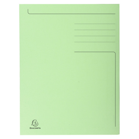 Exacompta Forever - Cartelletta a 3 lembi - larghezza dorsale 2 mm - per Folio - capacità 200 fogli - verde chiaro