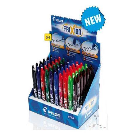 Pilot FriXion Ball - Penna a sfera - non permanente - colori assortiti - inchiostro in gel sensibile al calore - 0.7 mm - fine - con gomma (pacchetto di 60)