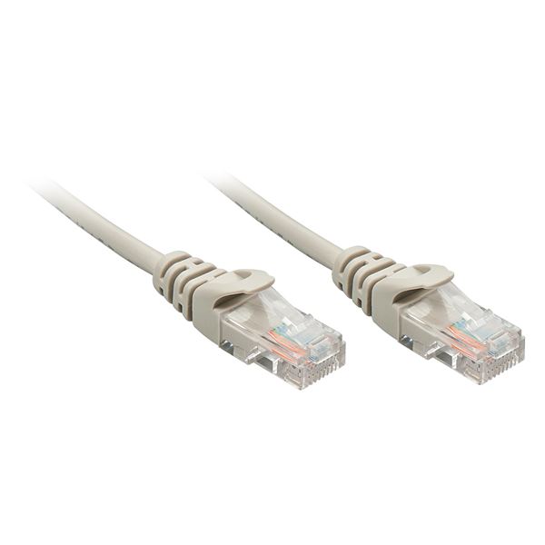 Lindy - Cavo patch - RJ-45 (M) a RJ-45 (M) - 20 m - UTP - CAT 5e - antiaggrovigliamento - grigio
