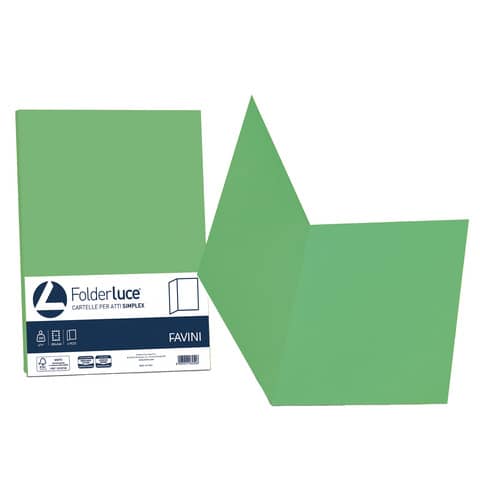 FAVINI HOME-OFFICE PROFESSIONAL luce - Cartella semplice - per 250 x 340 mm - verde (pacchetto di 50)