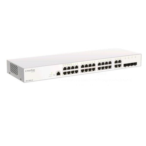 D-Link Nuclias Cloud-Managed DBS-2000-28 - Switch - 24 x 10/100/1000 + 4 x SFP combinato