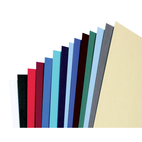 GBC LeatherGrain - A4 (210 x 297 mm) - blu reale - 250 g/m² - 100 pezzi copertina per rilegatura