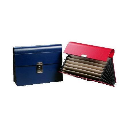 Fraschini - Fascicolo espandibile - 8 compartimenti - per A4, 330 x 230 mm - blu